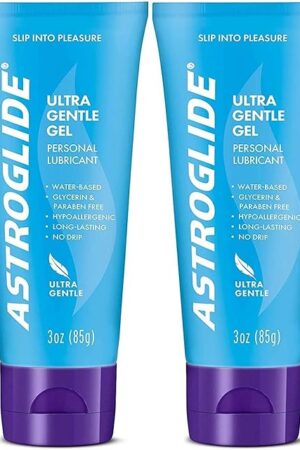 Astroglide Sensitive Skin Gel Personal Lubricant Ultra Gentle Gel Allergy Tested Dermatologist Reviewed : Size 3 Oz (Pack of 2) by Astroglide