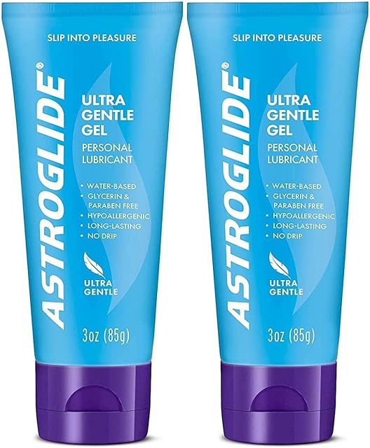 Astroglide Sensitive Skin Gel Personal Lubricant Ultra Gentle Gel Allergy Tested Dermatologist Reviewed : Size 3 Oz. (Pack of 2) by Astroglide