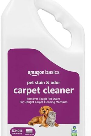 Amazon Basics Pet Stain Remover, Carpet Cleaner, Fresh Scent, 64 fl oz
