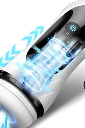 Automatic Male Masturbator Sex Toys for Men, Masturbators Cup with 5 Thrusting & 4 Sucking & 7 Vibration, 3D Realistic Pocket Pussy Male Stroker with One Click Climax Adult Toy for Men Masturbation
