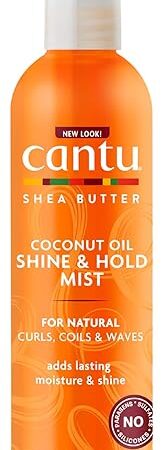 Cantu Coconut Oil Shine & Hold Mist with Shea Butter for Natural Hair, 8 fl oz