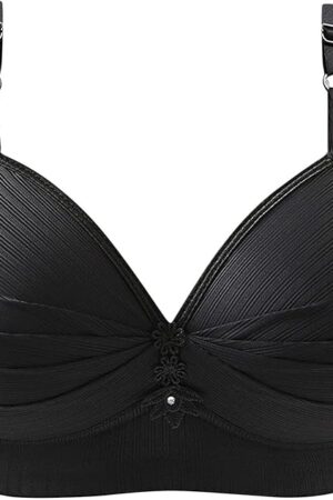 Women's Push Up Bras Plus Size Full Coverage Sexy No Underwire Bra Adjustable Texture Breathable Comfy Brassiere
