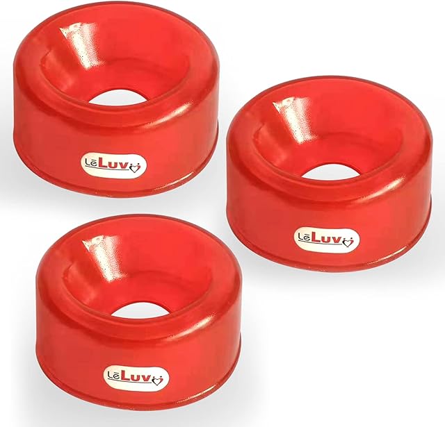 LeLuv Set of 3 Red TPR Sleeves for EasyOp 2 inch Penis Pumps Large Opening -I.D. 1.4" O.D. 2.6"