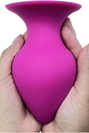 42-70mm Anal Dilation Butt Plug for Women Men Prostate Massage Hard Silicone Anal Plug with Suction Cup Anal Sex Toys (Color : Rose Red M)