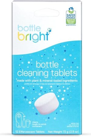 Bottle Bright - Clean Stainless Steel, Thermos, Tumbler, Insulated and Reusable Water Bottles ? Cleaning Tablets are Easy and Safe to Use