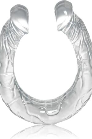 181 Inch Super Long Realistic Double-Ended Dildo Transparent Double Sided Dildos Anal Long Dildo Soft and Flexible Double Dildo Double Dong Realistic Dildos for Couple Men Women Penis YLMXHFC