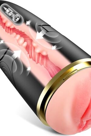 Automatic Male Masturbator with 10 Vibrations for Penis Stimulation, Electric Pocket Pussy for Stroker, Realistic Textured 3D Vagina, Man Masturbation Toy for Men Male Adult Sex