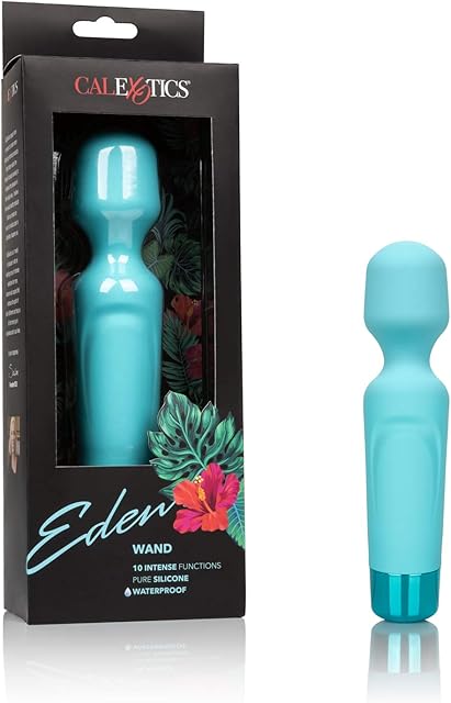 CalExotics Eden Vibrating Wand, 10 Function Waterproof Silicone Vibrator - SE-0736-47-3