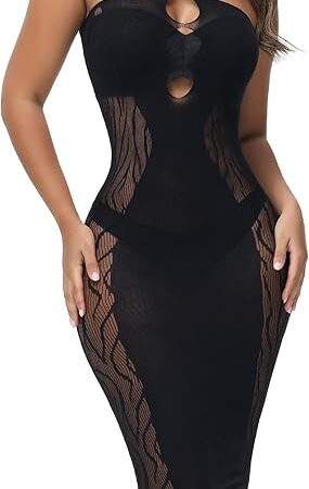 Womens Sexy Lingerie Dress Halter Neck Babydoll Bodycon Dress Teddy Chemise Nightwear