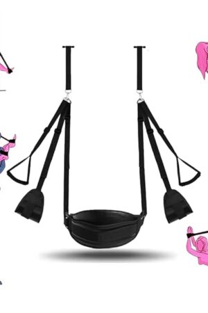 Generic Sex Furniture Sex Swings Sex Bondage Sex Door Swing 2024 New Third Generation Products Wider Plush Cushions and Rubber armrests Make Longer Straps Easier to sit on Black Sweater