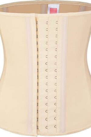 Waist Trainer for Women Corset Cincher Body Shaper Girdle Trimmer with Steel Bones Extender