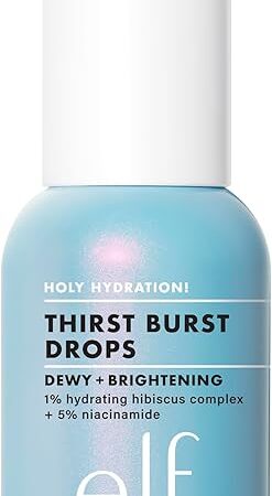 elf SKIN Holy Hydration! Thirst Burst Drops, Serum For A Radiant Complexion Instantly & Over Time, Made With Hyaluronic Acid, Vegan & Cruelty-Free