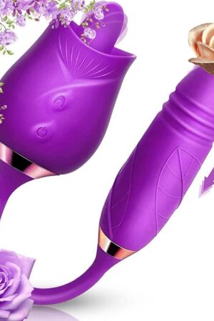 Generic 10 Intense Suction Patterns 10 Continuous Insertion Rose Adult Tool 2024 Women Toys Automatic Electric Adult Toys Machine USB Rechargeable B724, Purple