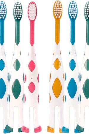 8 Packs Kids Toothbrush, Extra Soft Lovely Deer Toddler Toothbrush for Kids 2-8 Years (Pink&Orange&Blue&Green)