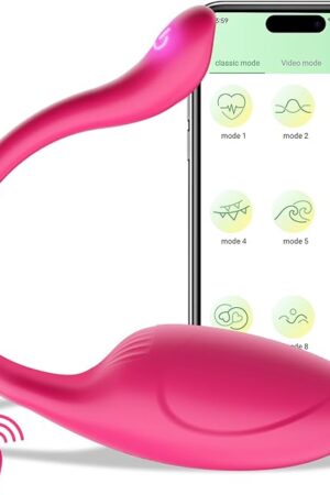 APP Remote Control G-spot Panty Vibrator, Pink Fun Long Distance Bluetooth Wearable, Rechargerable Adult Sex Toys More Than 10 Vibrations for Women and Couple, Female Toy