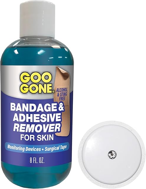 Goo Gone Bandage Adhesive Remover For Skin - 8 Ounce - Safe Method to Remove Sports Tape, KT Tape, Temporary Tattoos, Ink, Medical Bandages and More