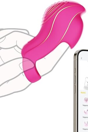 Adult Sex Toys - Finger Vibrator with 9 Vibration + 5 APP Modes, Women Sex Toys Mini Vibrator for G-Spot, Clitoral, Anal, Nipple Stimulation, Quiet & Waterproof Adult Toys for Women Couples