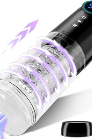 Automatic Sucking Male Masturbator Male Sex Toys - 3 in 1 with 9 Suction, Thrusting & Rotating Masturbator Blowjob Sex Toys for Men, 3D Realistic Textured Pocket Pussies Sex Toy Penis Pump Adult Toys
