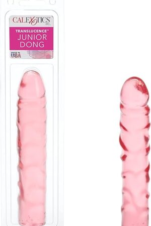 California Exotics Junior Dildo, Veined Translucence, 7.5"