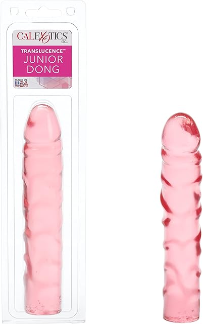 California Exotics Junior Dildo, Veined Translucence, 7.5"