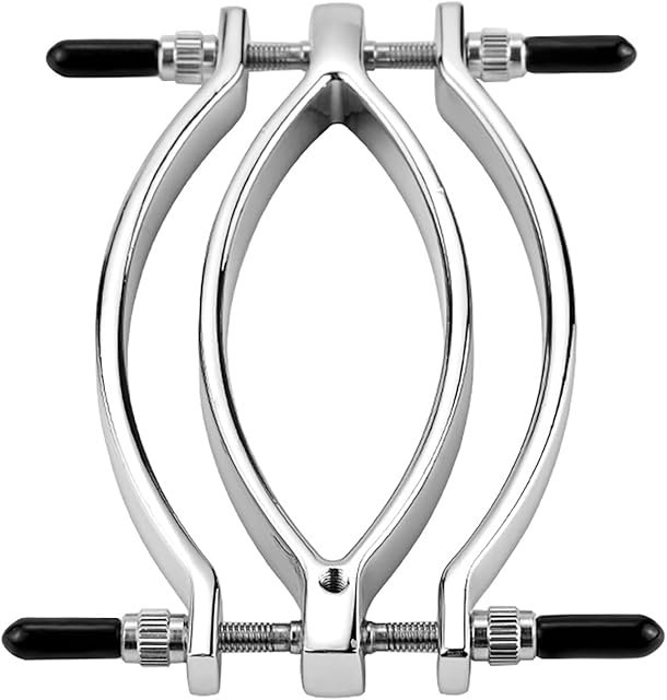 Clitoris Clamp with Tow Rope for Women,Adjustable Labia Spreader Clamps,Adult Games Clitoris Stimulator Teasing,Stainless Steel Sex Toys G-spot Massage (Labia Clamp)