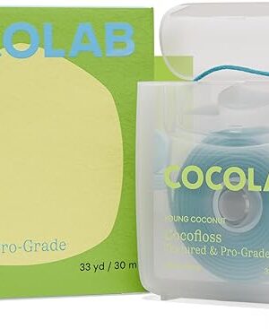 Woven Dental Floss, Dentist-Designed Oral Care, Coconut Scent, Waxed, Expanding, Vegan, Kid-Friendly String Floss with Coconut Oil, 1 Spool (33 yd)