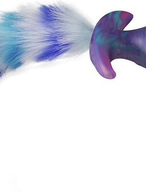 Butt Plug Tail,5.6in Realistic Silicone Anal Plug with T-Base and 11.8 in Furry Tail Plug,Sex Toy for SM Adult Games Cosplay