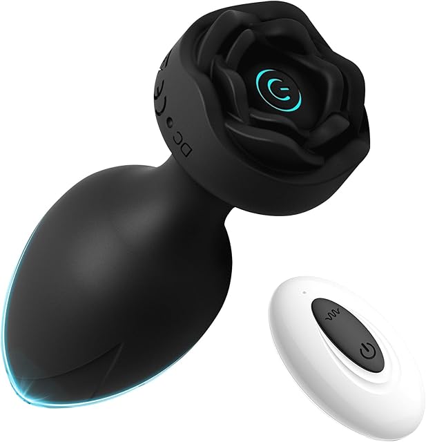 Anal Plug Vibrator Butt Plug Expander 10 Vibration Modes with Remote Control Super Horsepower Men Women Sex Toys (Black)