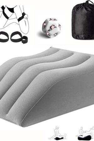 3 in 1 Bed Wedge Pillow, Inflatable Pillow for Couples Soft Portable Positioning Triangle Sofa Pillow Body Positioners Cushion Sex Things for Couples
