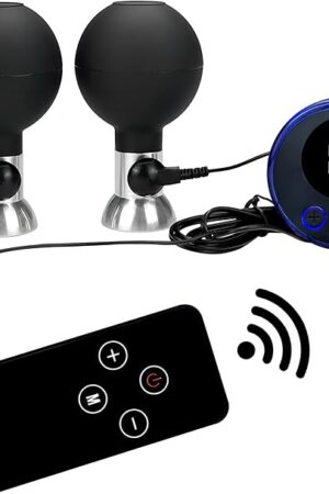 Electroshock Cupping Set, Nipple Corrector, Powerful Adsorption Pussy Anal Clitoral Stimulation Male and Female Masturbators, SM Electroshock Sex Toys