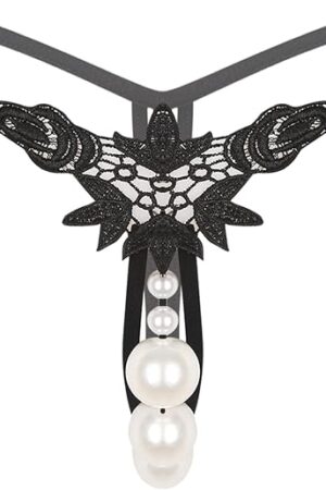 Women Embroidery Thong Lingerie Beaded Massage Low Waist G-String T-Back Sexy Micro Underwear