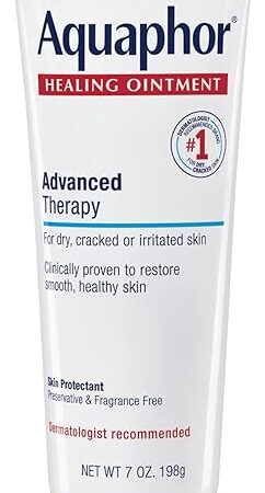 Aquaphor Healing Ointment Advanced Therapy Skin Protectant, Dry Skin Body Moisturizer, 7 Oz Tube