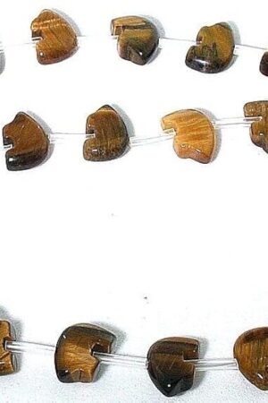 Individual Zuni Bear Fetish Figures Carved Natural Compatible with Tiger Eye Bead Strand ZBS6 28