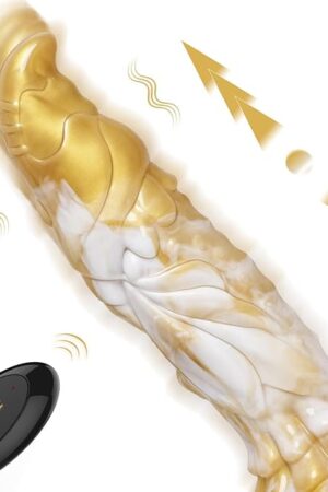 Fast Thrusting Dildo Vibrator Sex Toy - 9'' Long 21'' Wide Animal Dildo Vibe with Remote Control,G-spot Clitoral Anal Stimulator Vibrating Prostate Massager,Female Vibrate Penis with 5*10 Game Modes