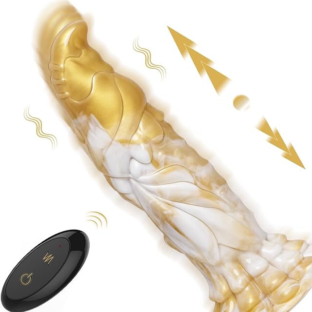 Fast Thrusting Dildo Vibrator Sex Toy - 9'' Long 21'' Wide Animal Dildo Vibe with Remote Control,G-spot Clitoral Anal Stimulator Vibrating Prostate Massager,Female Vibrate Penis with 5*10 Game Modes