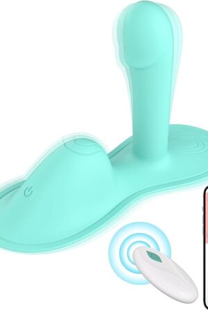 2 in 1 G Spot Vibrator Clitoral Vibrator with 9 Remote Modes, APP Vibrating Dildo for Women Sit and Ride Adult Sex Toy for Women Couples