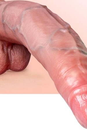 16 Inch Long Thick Huge Dildo Sex Toys, Skin Like Dual Density Silicone Big Anal Dildo for G-Spot, 6.77 Inch Girth Giant Dildos Realistic Penis Sex Toy Dildos with Suction Cup for Women Men