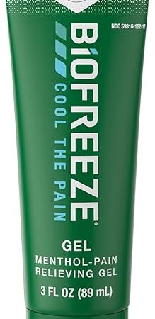 Biofreeze Pain Relief Gel, Arthritis Pain Reliver, Knee & Lower Back Pain Relief, Sore Muscle Relief, Neck Pain Relief, Pharmacist Recommended, FSA Eligible, 3 FL OZ Biofreeze Menthol Gel