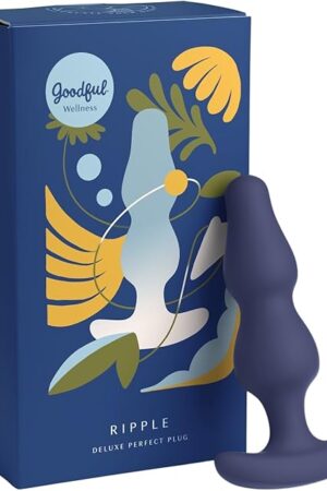 Goodful Wellness Ripple Deluxe Perfect Plug  Premium Silicone Anal Plug for Comfortable and Safe Exploration, Flexible Design for Pleasure and Tension Relief, Ideal for Beginners and Advanced Users