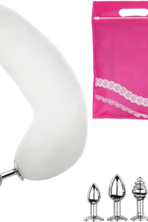 Fox Tail Anal Butt Plug Plush Animal Tail Costume Faux Fur Wolf Long Anal Butt Plug Bunny Rabbit Anal Plug Furry Fox Tail Buttpulg Detachable Valentines Day Cosplay