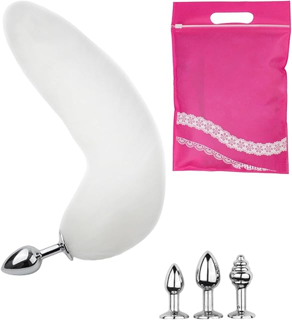 Fox Tail Anal Butt Plug Plush Animal Tail Costume Faux Fur Wolf Long Anal Butt Plug Bunny Rabbit Anal Plug Furry Fox Tail Buttpulg Detachable Valentines Day Cosplay