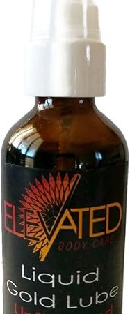 Elevated Liquid Gold Lube - All Natural Ingredients - Glass Bottle with Pump - 2oz (Unflavored)