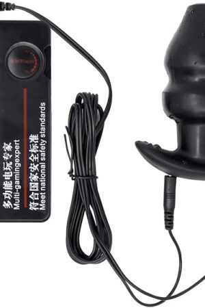 Electric Shock Silicone Anal Plug Wearable Threaded Anal Plug Butt Massage Tool Adult Supplies
