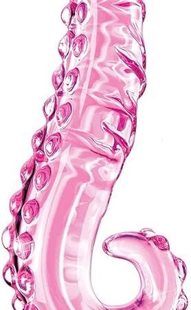Crystal Glass Pleasure Wand Dildo Penis - AKStore - Glass Massager (Pink)