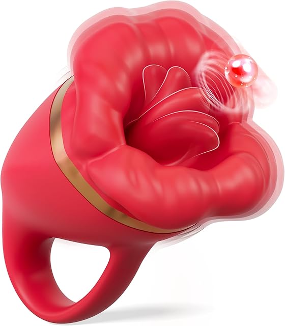 Vibrator Tongue Toy for Women - Lovekil 3IN1 Female Vibrator Rose Sex Toy, Womens Sex Toys Nipple Clitoral Stimulator with 10 Tongue Licking & 10 Vibrating Modes, Adult Toys for Women Couples