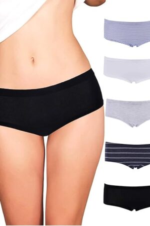 Womens Boyshort Panties | 5-Pack | Comfort Ultra-Soft | Cotton Underwear