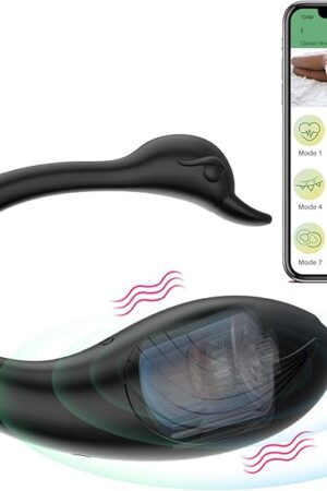 APP Control Wearable Vibrator for Women, Long Distance G spot Vibrator Bluetooth Couples Sex Toys, Clitoral Anal Stimulation Mini Vibrators with 9 Powerful Vibration Modes Female Sex Toy (Black)