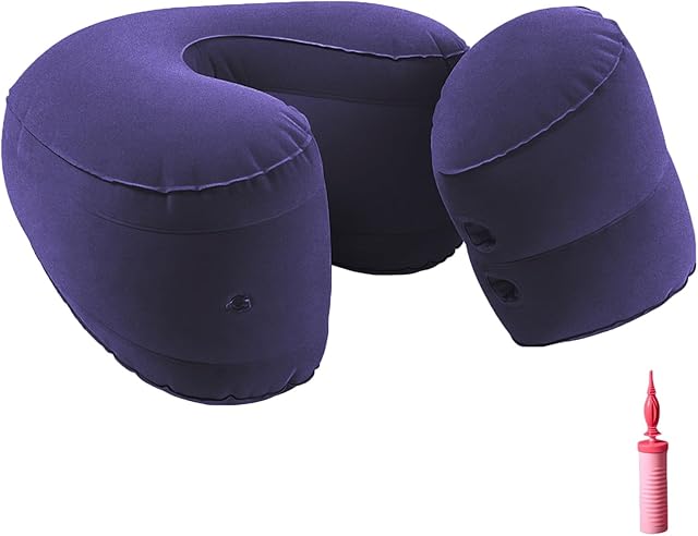 FST Inflatable Sex Pillow Set for Couples 2 Different Shapes PVC Dildo Mount for Deeper Position Support Sex Cushion with Leak-Proof Valve for Bedroom Travel Outdoor Use