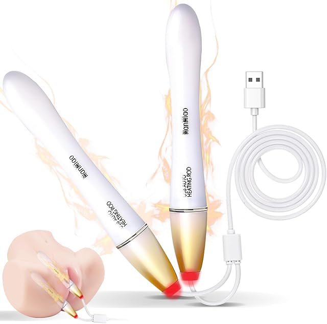 Double Toys Heater Male Masturbators Heating Rods Double Pocket Pussy Warmer Heating Sticks for Sex Doll Anal Vaginal Adult Sex Toy 2 Heater in 1 Cable