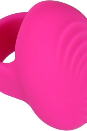 Doc Johnson Finger Vibe in a Bag - Finger Loop to Hold in Place - 10 Functions, Rechargeable, Water-Resistant, Pink - for Adults Only